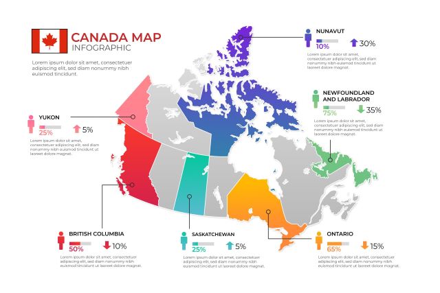 mapa canadá